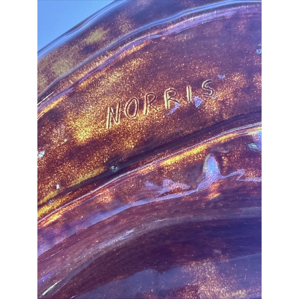 Norris Ocean Art Glazed Fish Pottery Party Plate Platter Wall Decor Beach - Picture 8 of 8